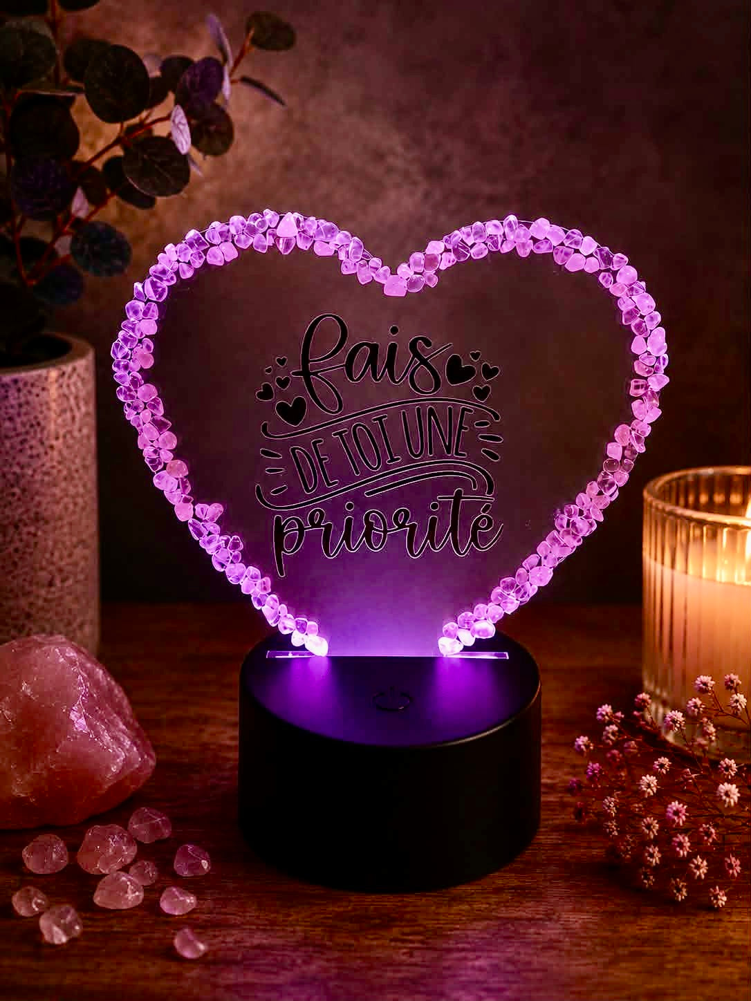 Lumière  Veilleuse ✨ Fais de toi une priorité💖. ✨